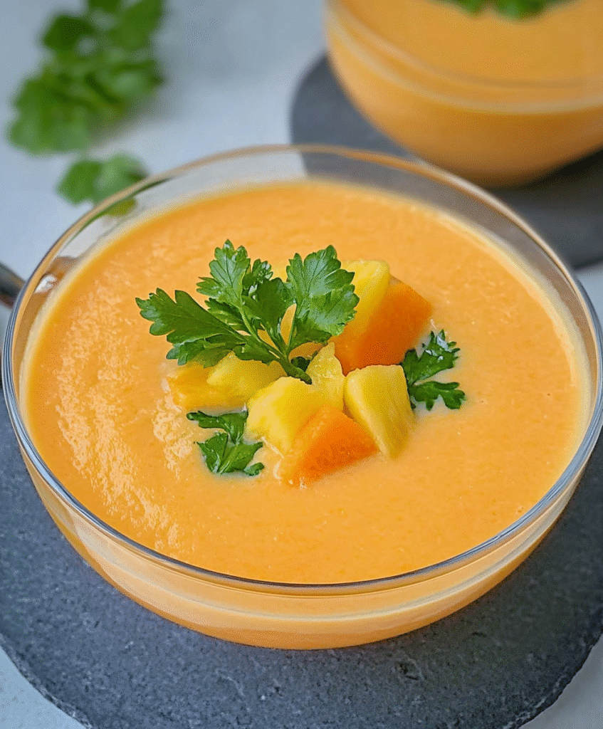 Sopa Fría con Piña y Zanahoria