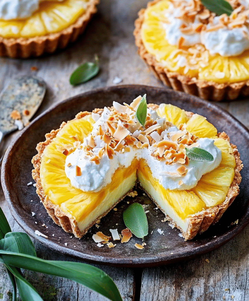 Tarta de Piña y Coco Sin Horno