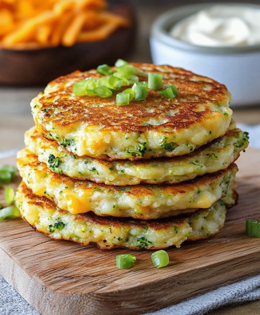Tortitas de Brócoli y Papa con Queso