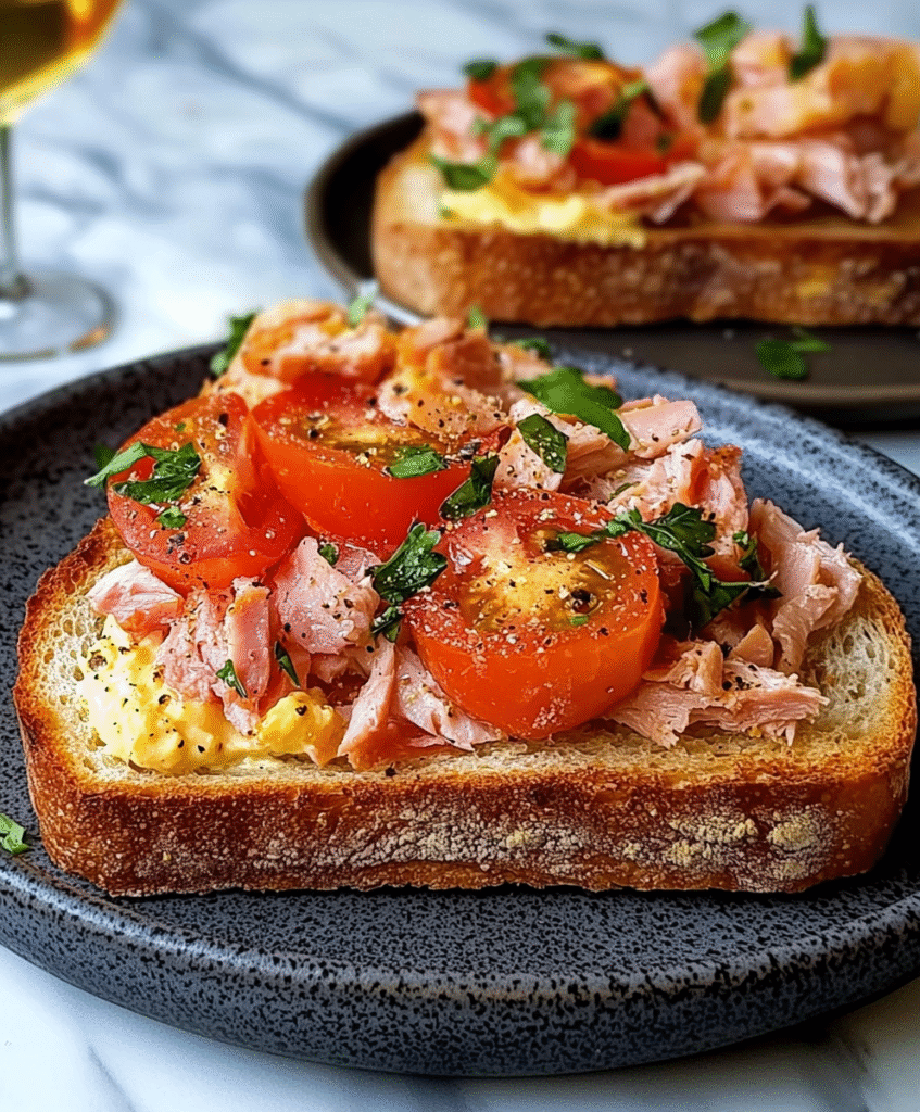 Tostas de Pan de Cristal con Tomate Raf y Ventresca