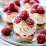 Vasitos de Frambuesa, Mascarpone y Merengue