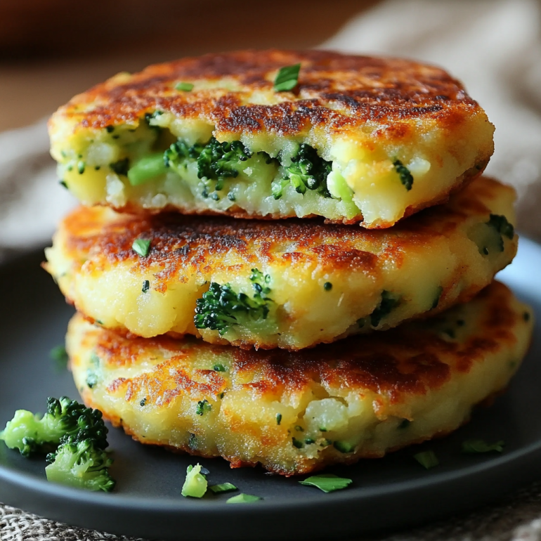 Tortitas de Brócoli y Papa con Queso