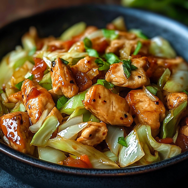 Salteado de Pollo Chino con Repollo