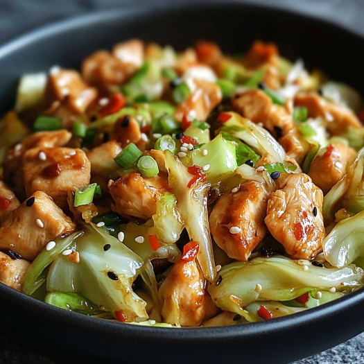 Salteado de Pollo Chino con Repollo