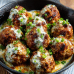 Albóndigas Keto en Salsa de Queso Azul
