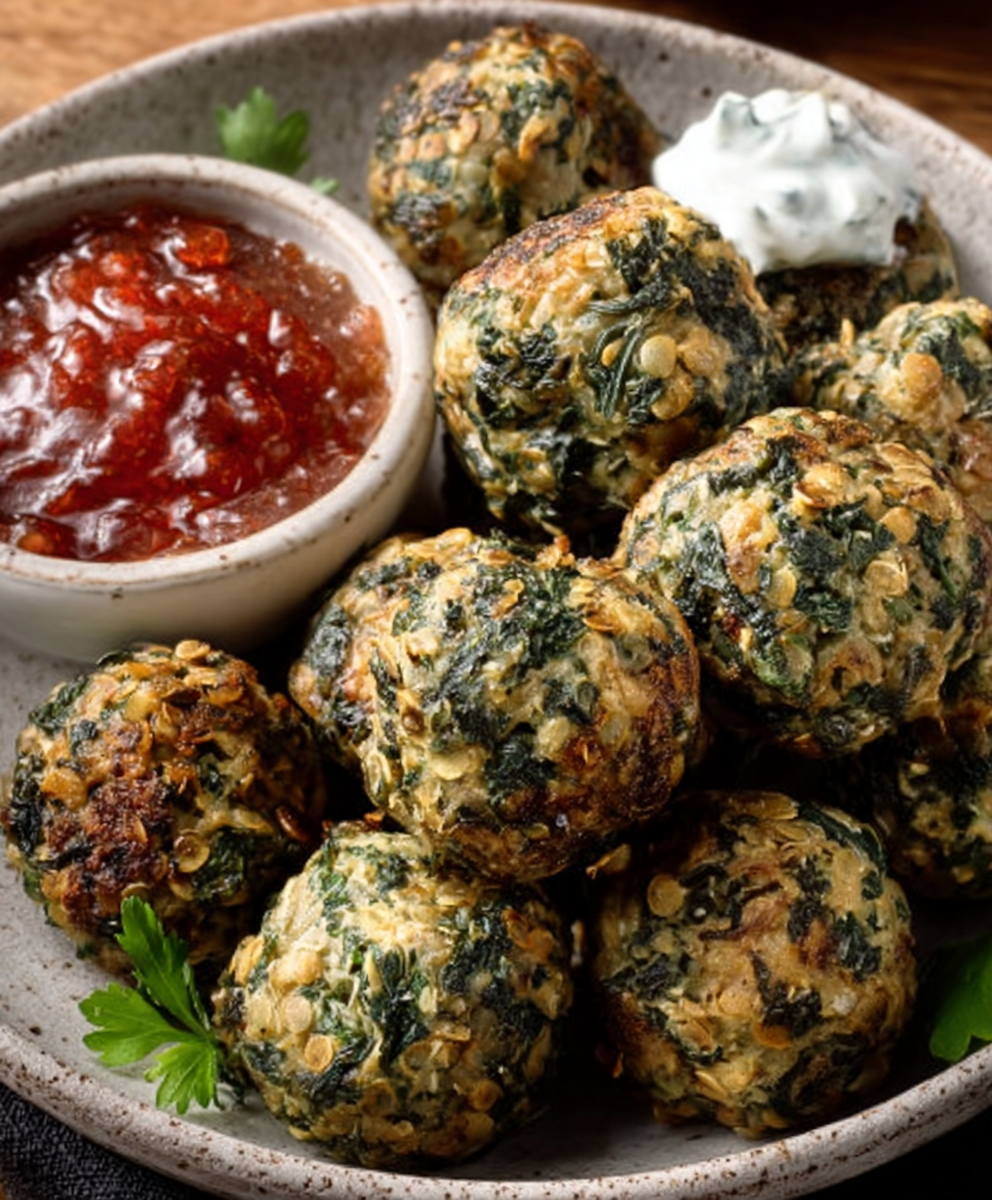 Albóndigas de Lentejas y Espinacas