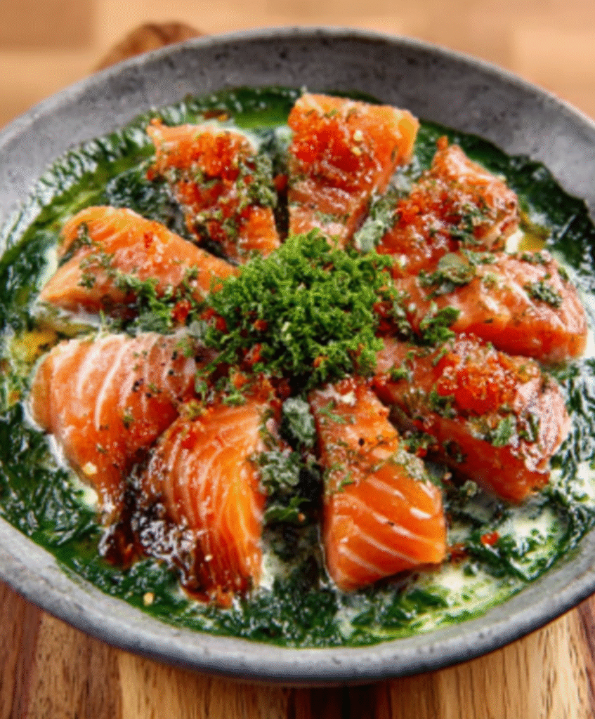 Bowl de Espirulina y Salmón Ahumado