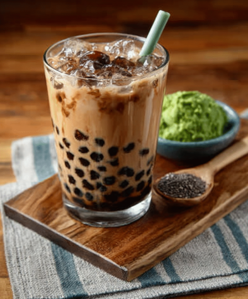 Bubble Tea de Chía y Leche de Coco