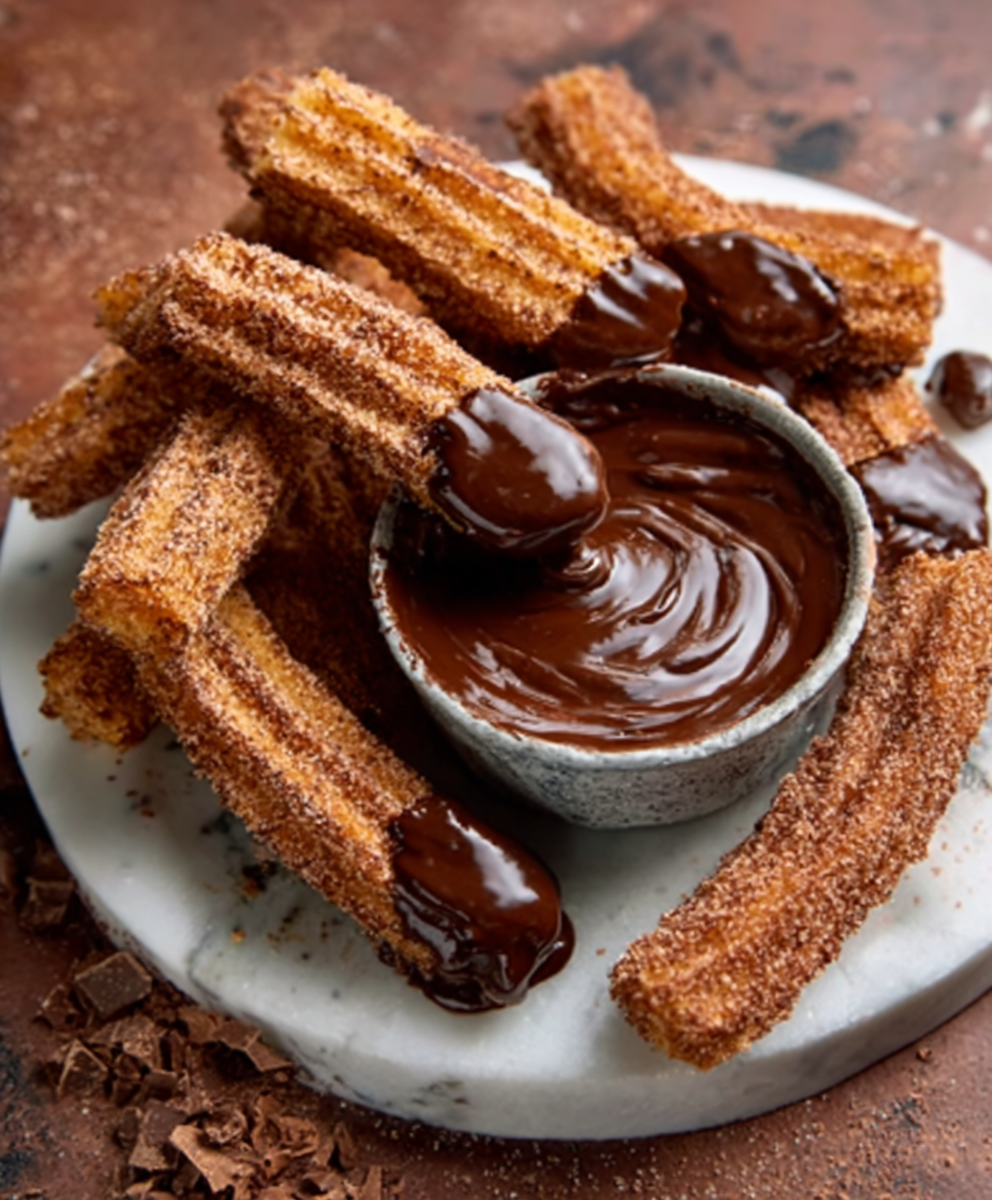 Churros de Proteína con Chocolate Negro