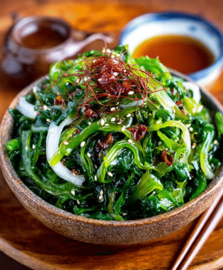 Ensalada de algas con aderezo de miso