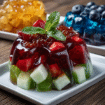 Ensalada de gelatina deconstruida