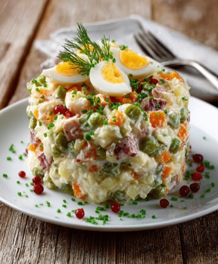 Ensaladilla rusa light con yogur griego