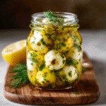 Esferas de Mozzarella en Agua de Limón
