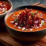 Espuma de Gazpacho de Cerezas con Crujiente de Jamón