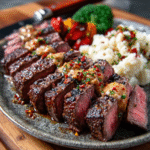 Filete de Alce con Costra de Ajo Negro y Café