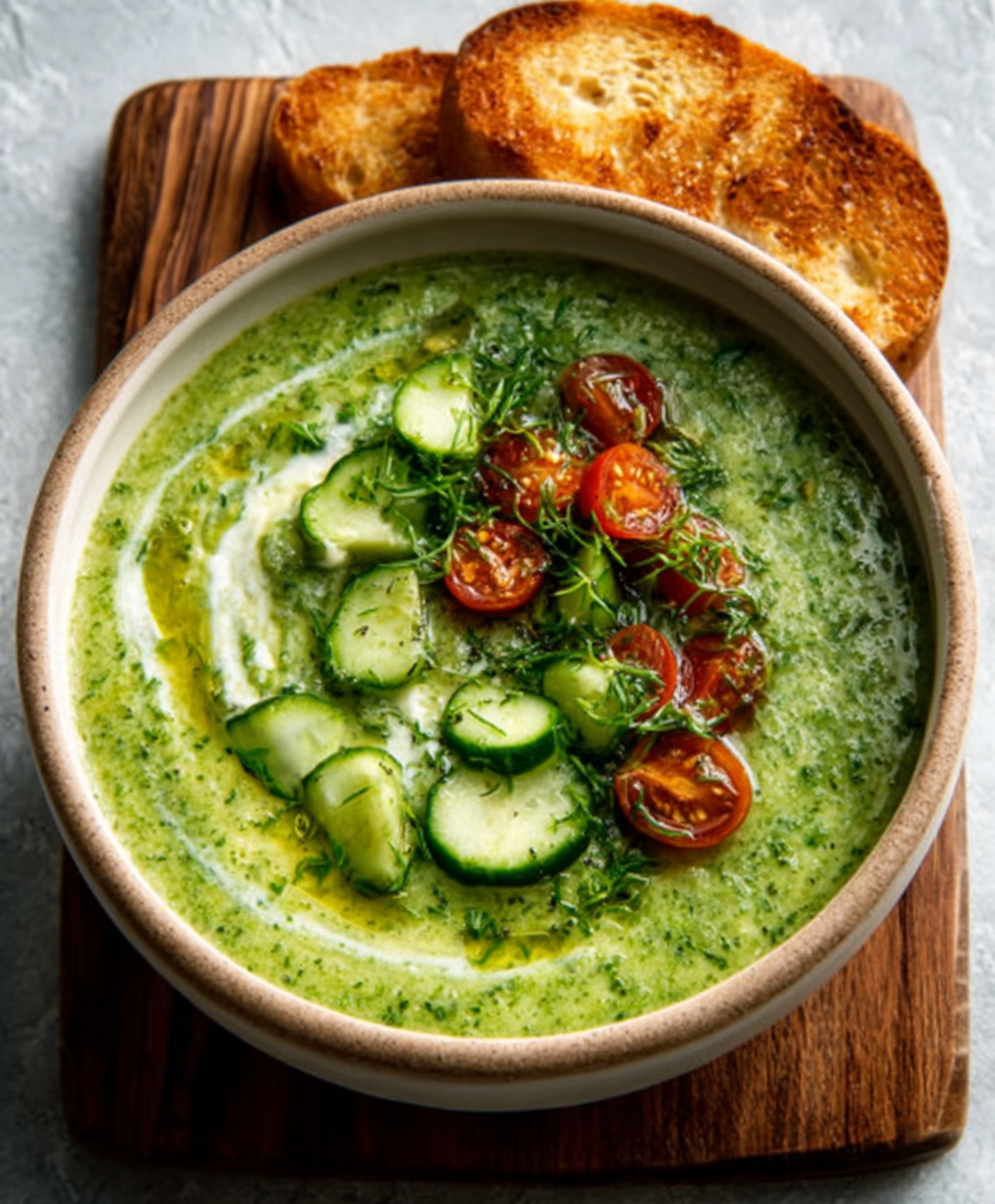 Gazpacho de Aguacate y Pepino