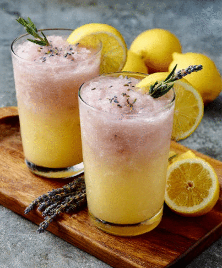 Granizado de limonada con lavanda