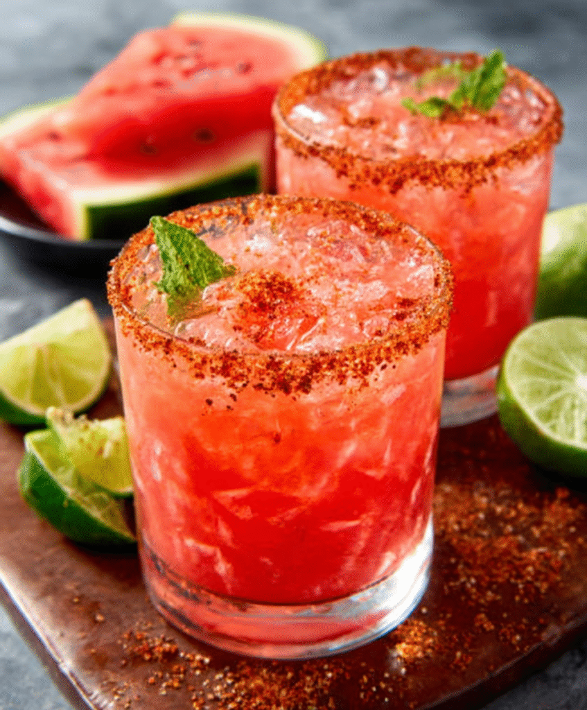 Margarita de sandía con Tajín
