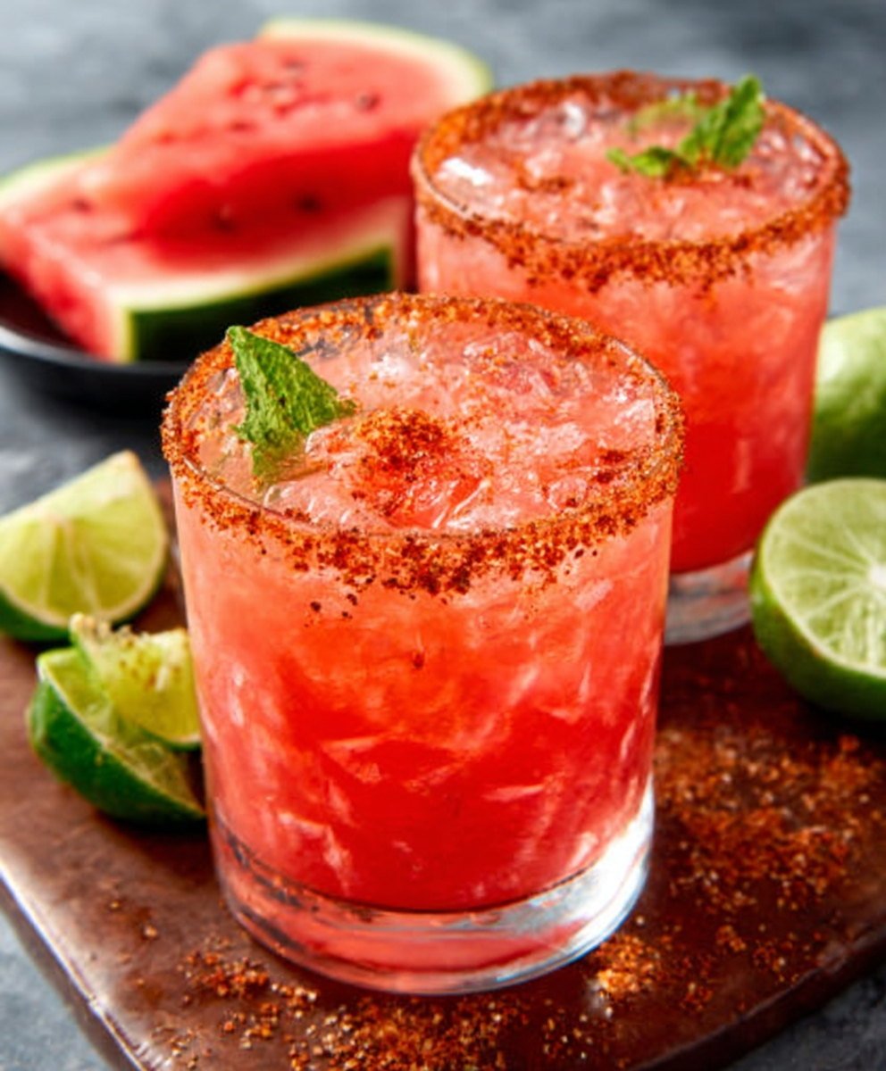 Margarita de sandía con Tajín