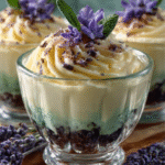 Mousse de chocolate blanco con lavanda