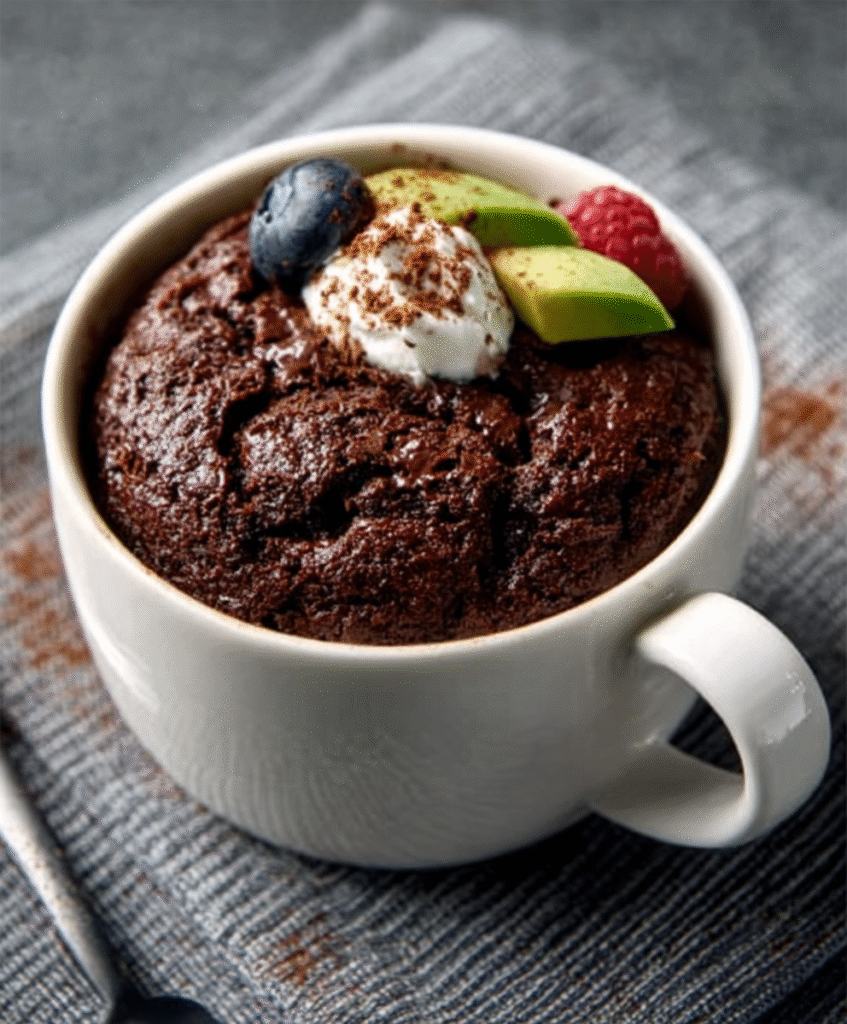 Mug Cake Keto de Chocolate y Aguacate