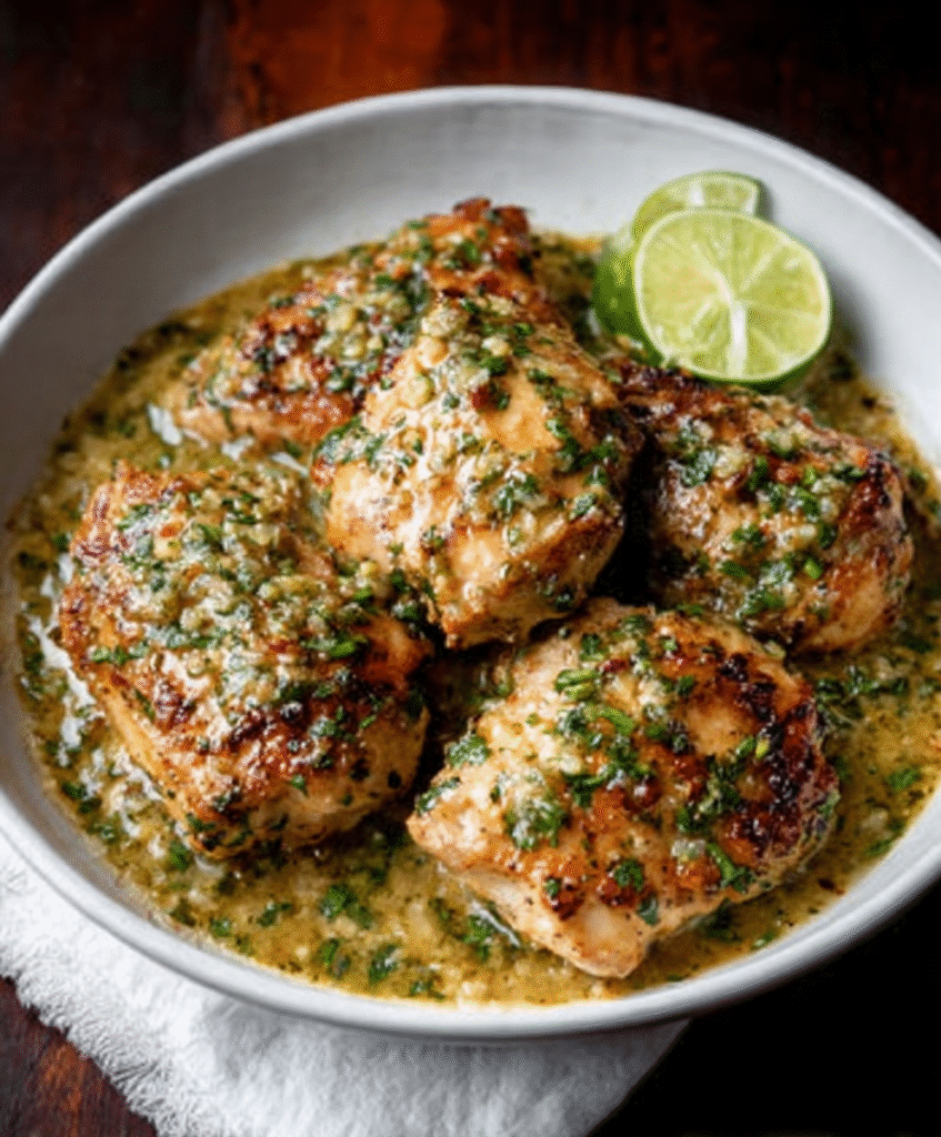 POLLO EN SALSA DE CILANTRO