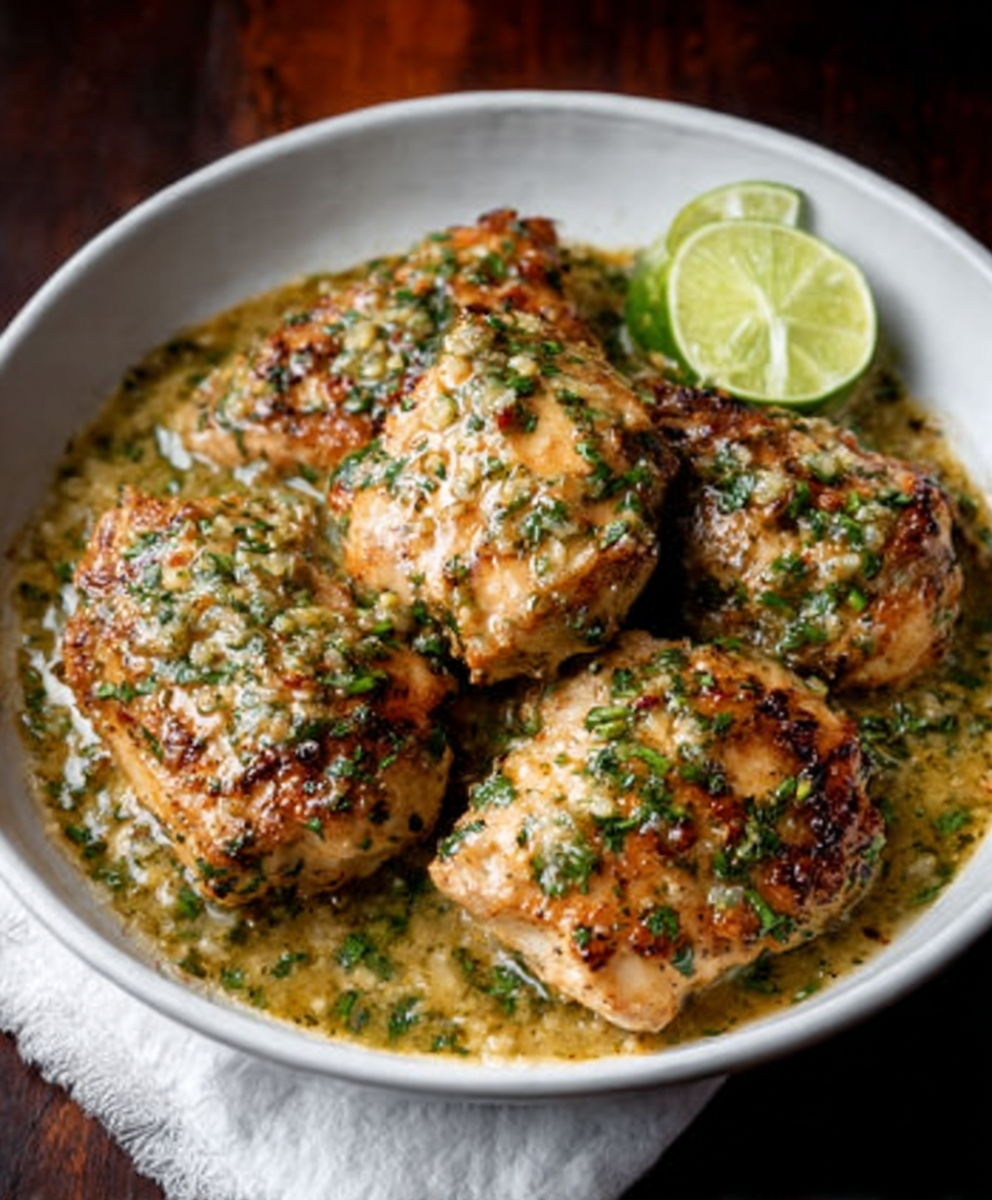 POLLO EN SALSA DE CILANTRO