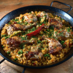Paella de Coliflor con Conejo