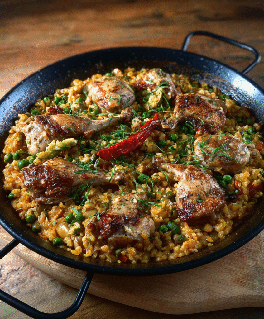 Paella de Coliflor con Conejo