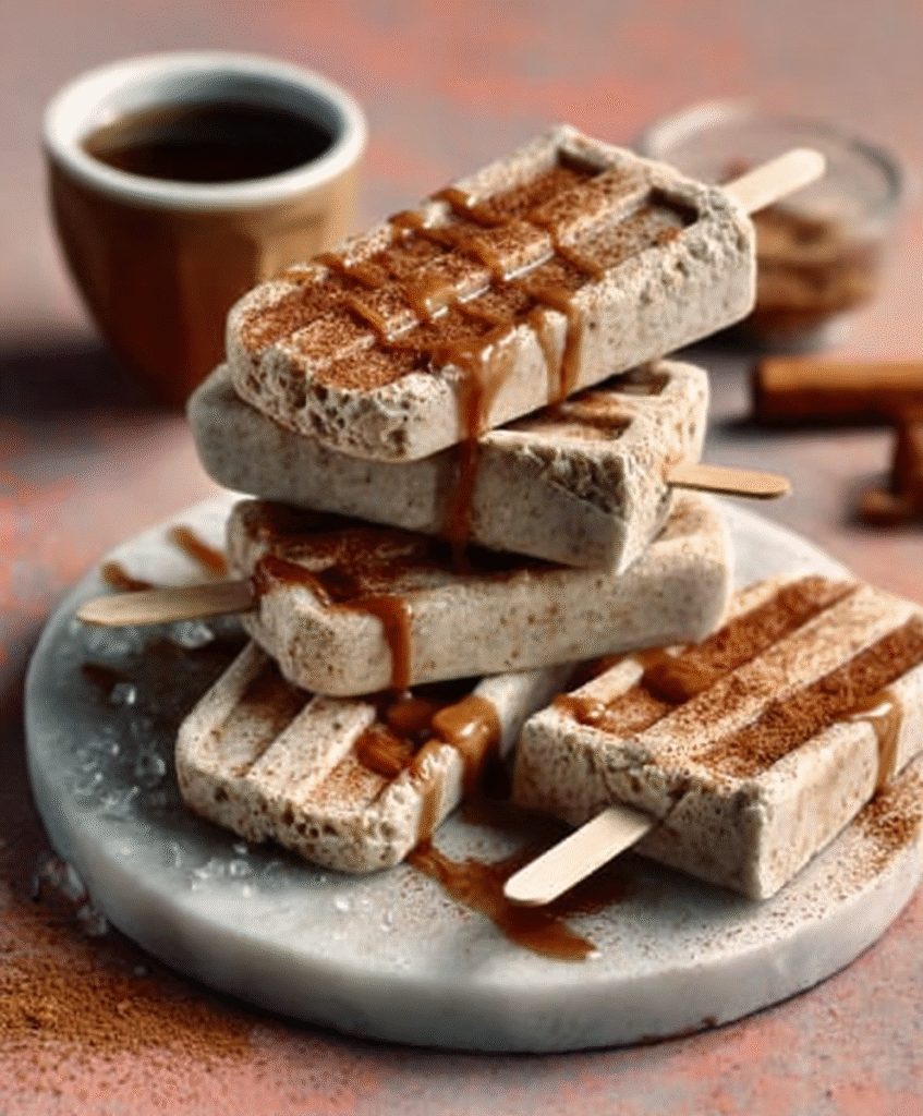 Paletas de Horchata con Café Frío y Canela