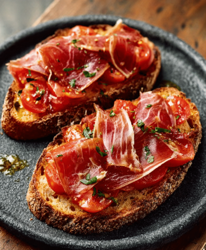 Pan con tomate y jamón ibérico