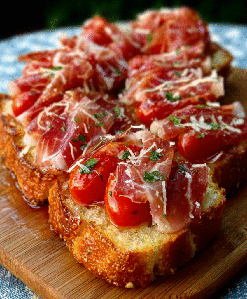 Pan de Almendra con Tomate y Jamón Ibérico