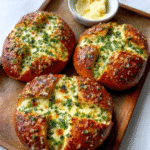 Pan de ajo con crema de queso coreano
