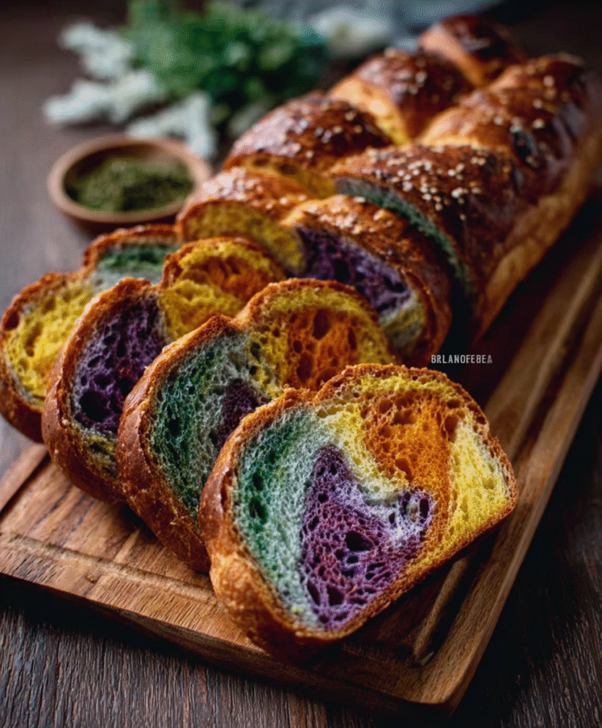 Pan de masa madre arcoíris