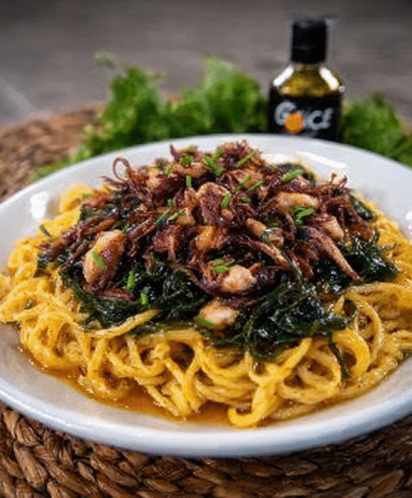 Pasta de Calamar Luciérnaga y Algas