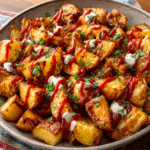 Patatas bravas con salsa picante casera