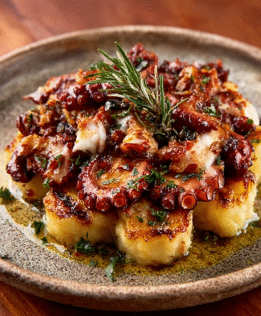 Pulpo a la Gallega con Espuma de Patata