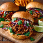 Sliders de "cerdo desmenuzado" de jaca