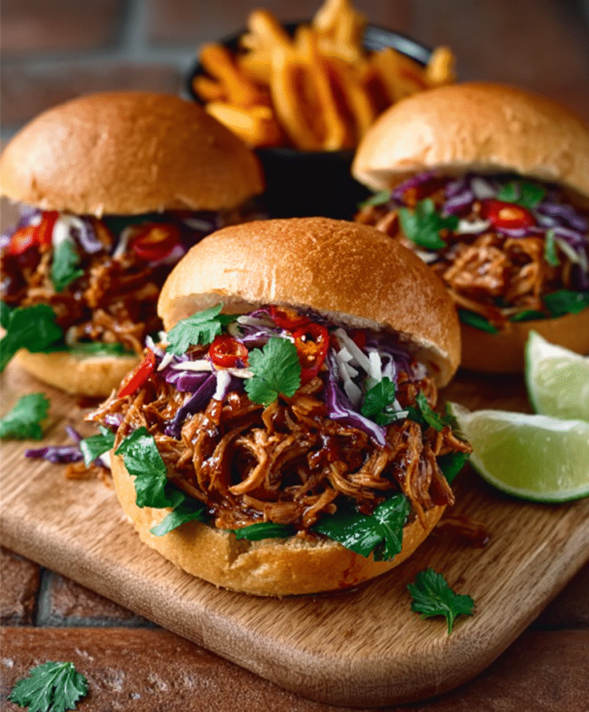 Sliders de "cerdo desmenuzado" de jaca