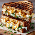 Sándwich tostado de coliflor al estilo buffalo
