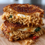 Sándwich tostado de ramen