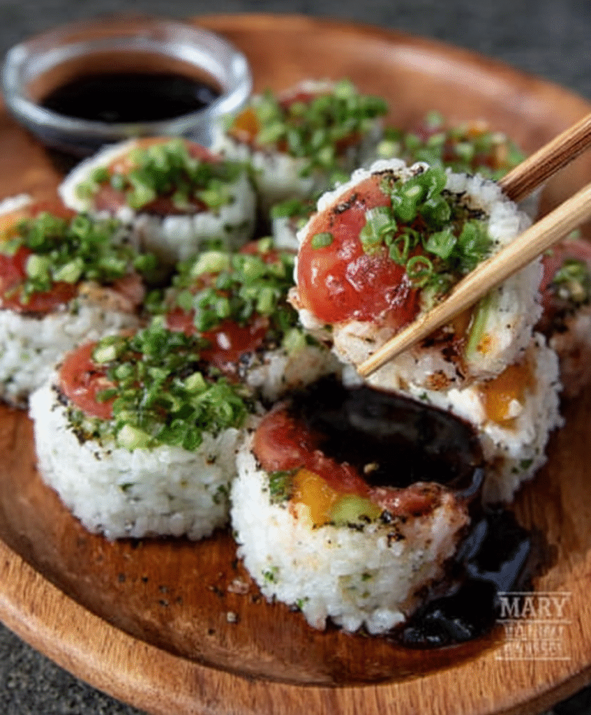 Sushi de tomates heirloom