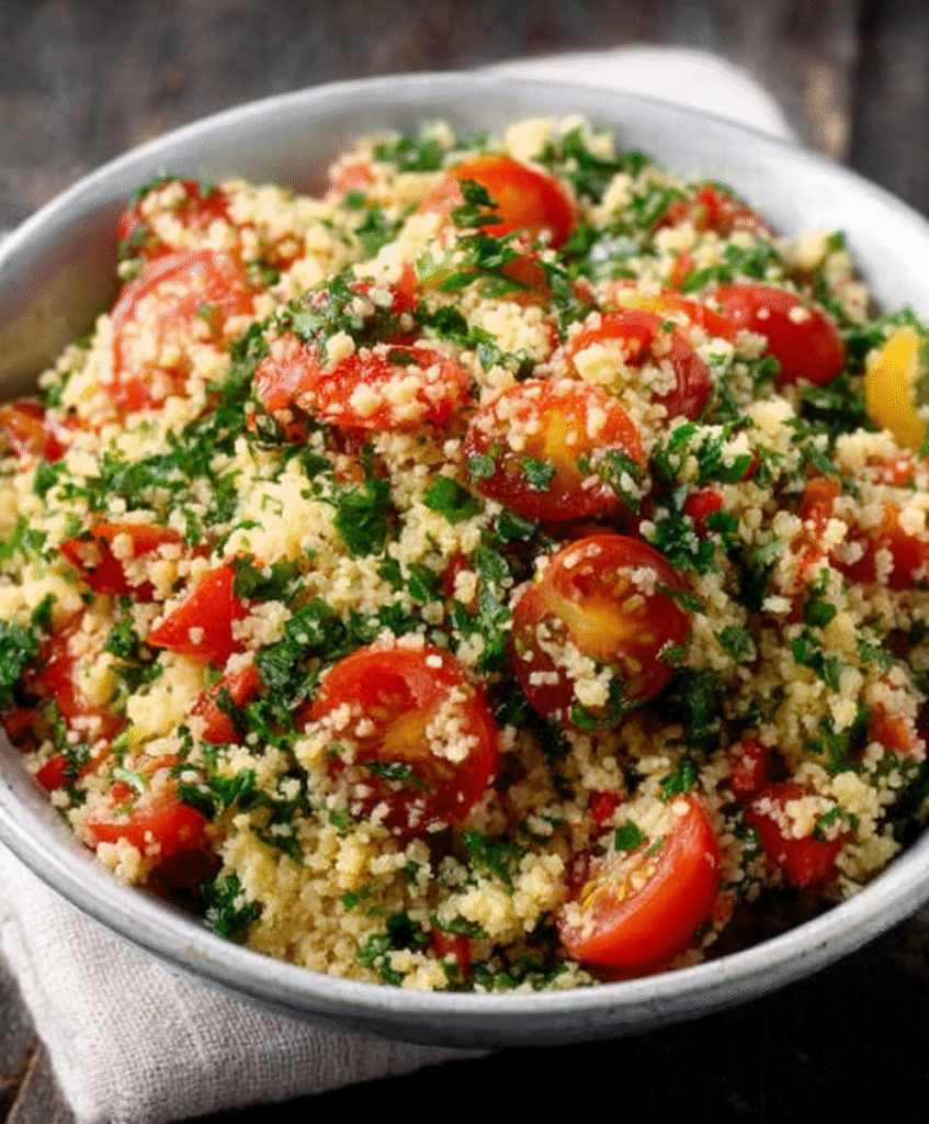 Tabulé exprés de couscous y tomate