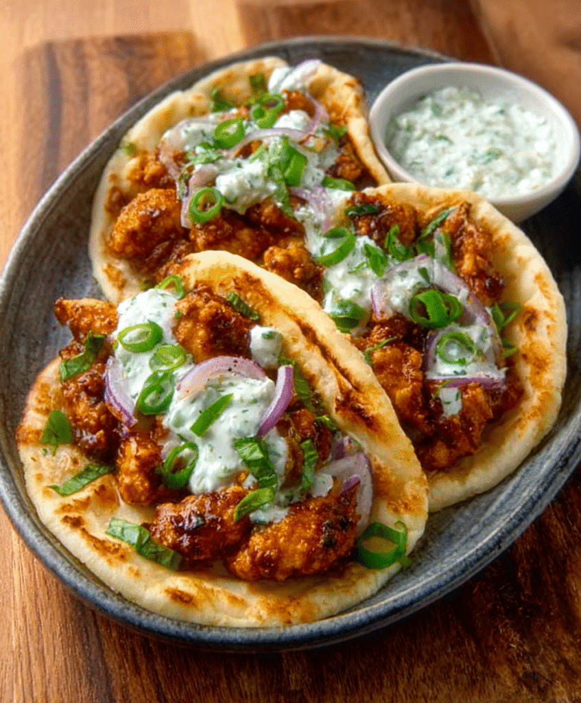 Tacos crujientes de pollo con mantequilla
