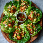Tacos de Lechuga con Kimchi y Aguacate
