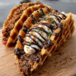Tacos de gofre de churros