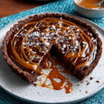 Tarta de chocolate con caramelo de miso