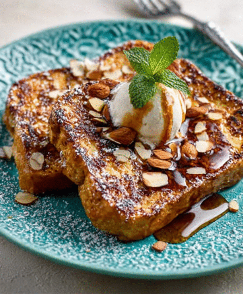 Torrija de Horchata con Helado de Horchata y Espuma de Cava