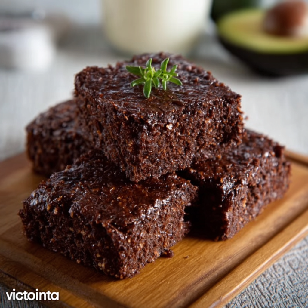 Brownie de calabacín sin harina, sin azúcar y sin horno