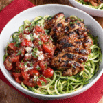 Bruschetta-Chicken Zoodle Bowls